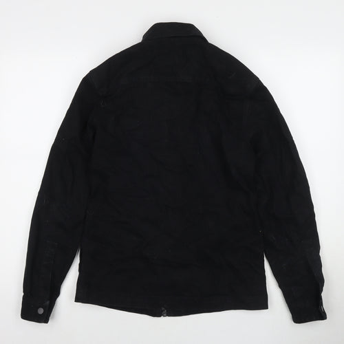 River Island Mens Black Jacket Size XS Zip