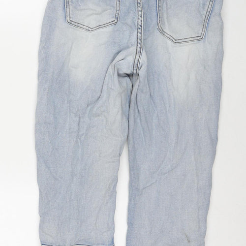 Toxik3 Womens Blue Cotton Cropped Jeans Size 10 L23 in Regular Zip