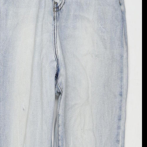 Toxik3 Womens Blue Cotton Cropped Jeans Size 10 L23 in Regular Zip