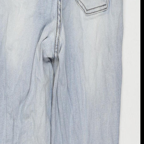Toxik3 Womens Blue Cotton Cropped Jeans Size 10 L23 in Regular Zip