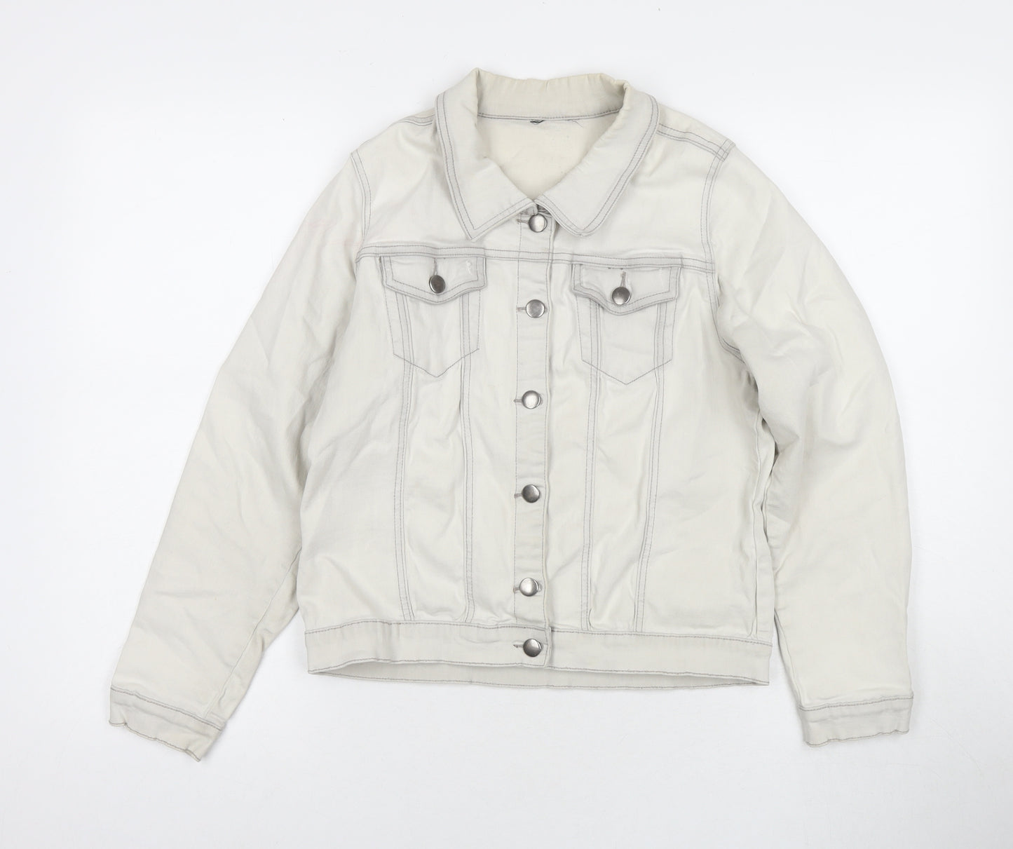 Kelly Brook Womens Grey Jacket Size 12 Button