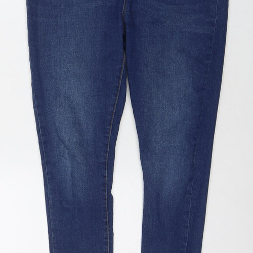 Boohoo Womens Blue Polyester Jegging Jeans Size 12 L26 in Regular