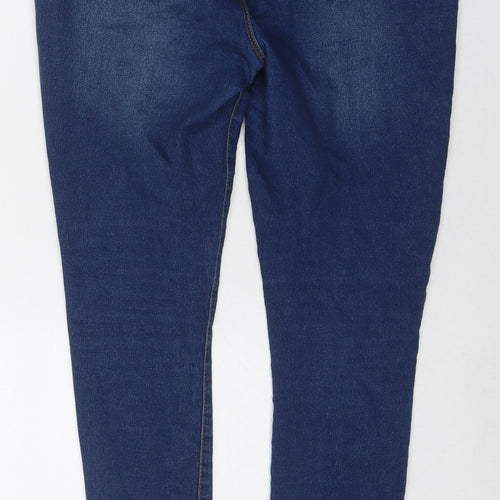 Boohoo Womens Blue Polyester Jegging Jeans Size 12 L26 in Regular