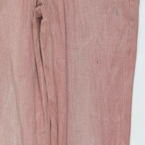Villain Mens Pink Cotton Straight Jeans Size 36 in L33 in Regular Zip