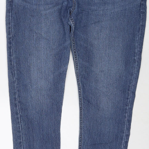 Corporatewear Womens Blue Cotton Skinny Jeans Size 34 in L28 in Regular Zip