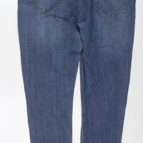 Corporatewear Womens Blue Cotton Skinny Jeans Size 34 in L28 in Regular Zip