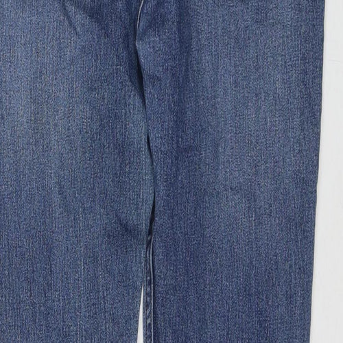 Corporatewear Womens Blue Cotton Skinny Jeans Size 34 in L28 in Regular Zip
