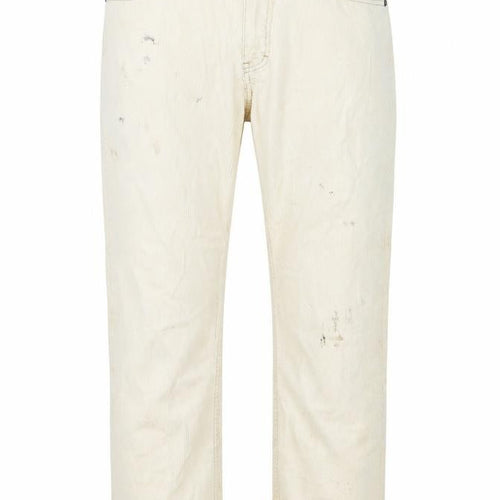 Denim & Co. Mens Beige Cotton Trousers Size 32 in L30 in Regular Zip