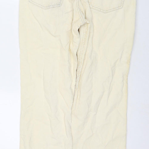 Denim & Co. Mens Beige Cotton Trousers Size 32 in L30 in Regular Zip