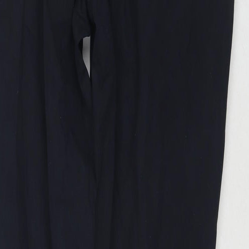 Thomas Mayes Mens Blue Cotton Trousers Size 34 in L31 in Regular Zip