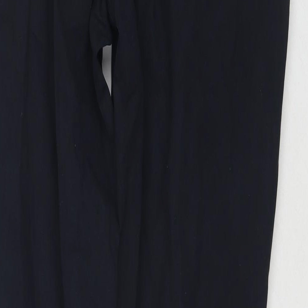 Thomas Mayes Mens Blue Cotton Trousers Size 34 in L31 in Regular Zip