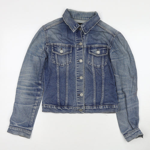 Warehouse Womens Blue Jacket Size 10 Button