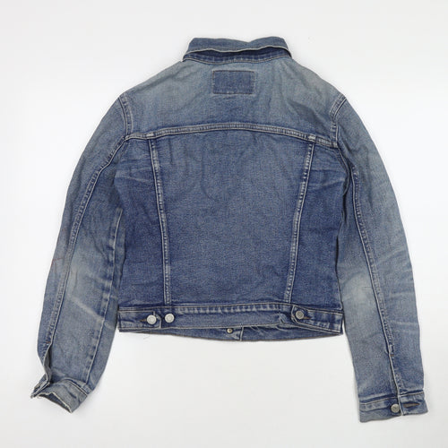 Warehouse Womens Blue Jacket Size 10 Button