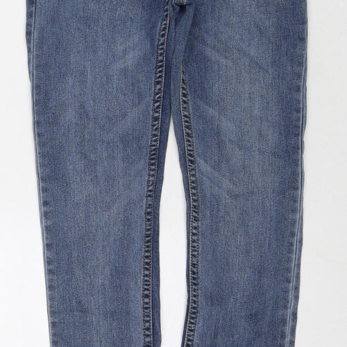 Levi's Girls Blue Cotton Skinny Jeans Size 12 Years L28 in Regular Zip