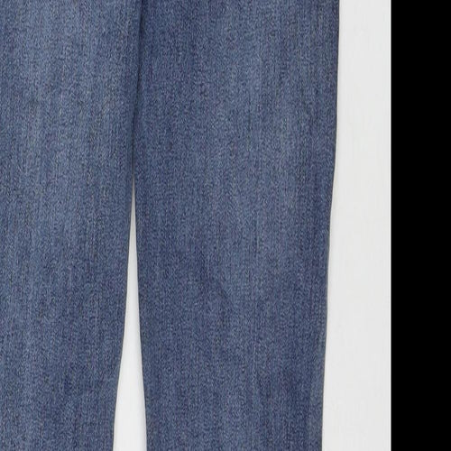 Levi's Girls Blue Cotton Skinny Jeans Size 12 Years L28 in Regular Zip