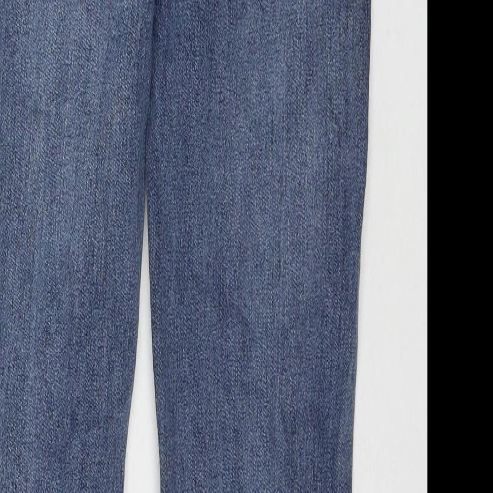 Levi's Girls Blue Cotton Skinny Jeans Size 12 Years L28 in Regular Zip