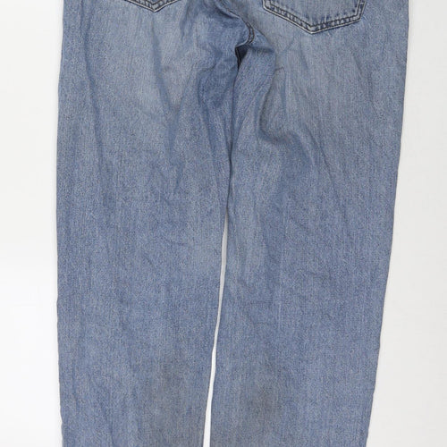 NEXT Mens Blue Cotton Straight Jeans Size 32 in L33 in Regular Zip