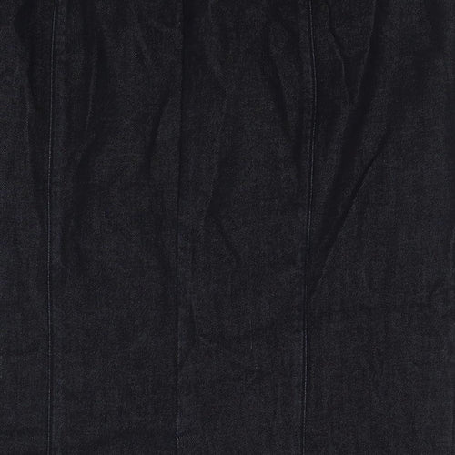 Autograph Womens Blue Cotton Straight & Pencil Skirt Size 16 Zip