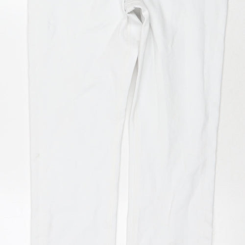Marks and Spencer Womens White Cotton Skinny Jeans Size 8 L31 in Regular Zip