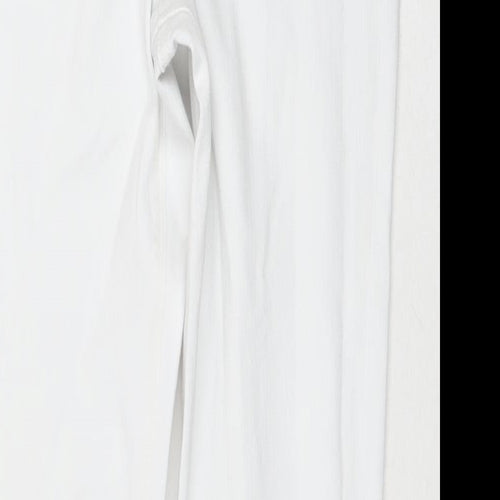 Marks and Spencer Womens White Cotton Skinny Jeans Size 8 L31 in Regular Zip
