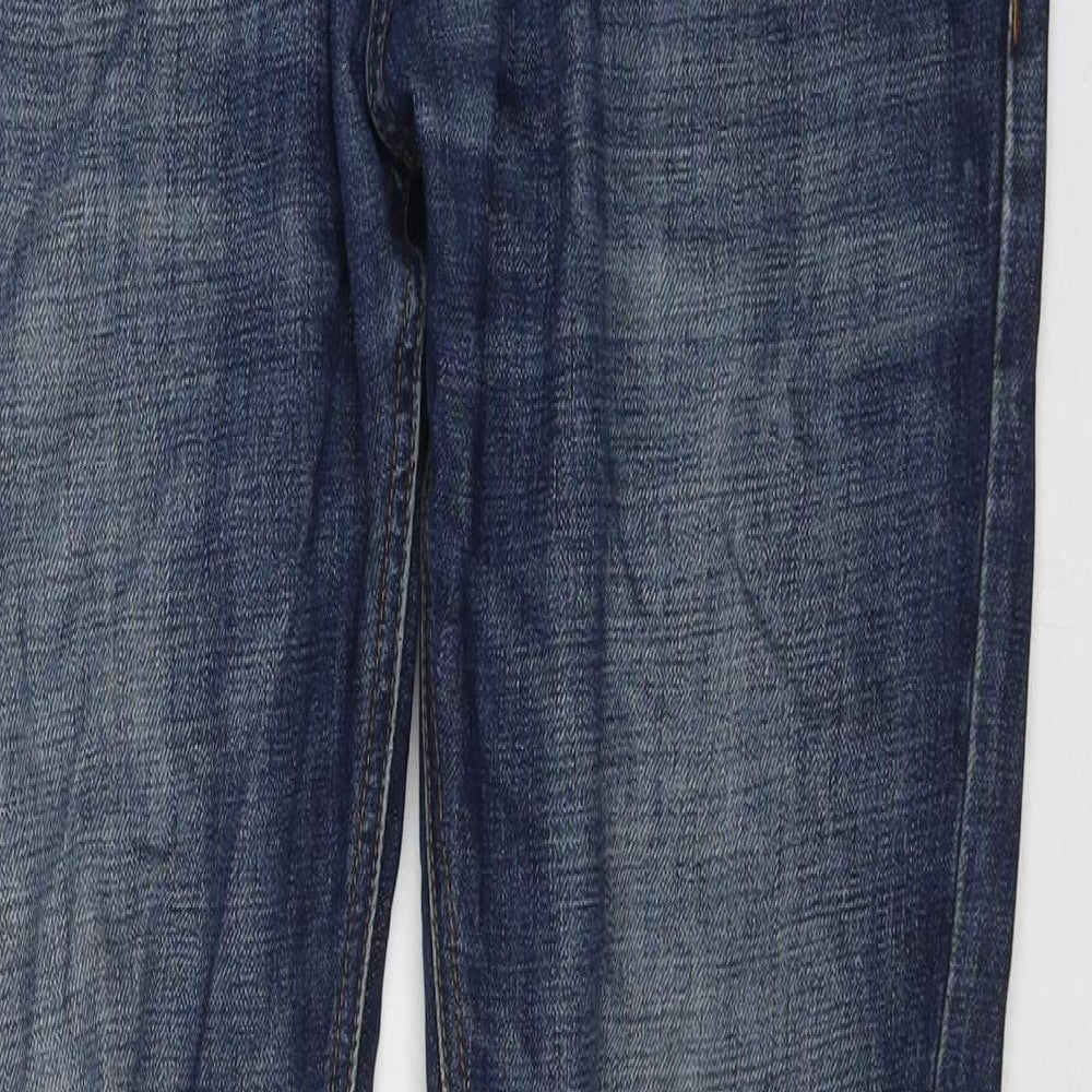 NEXT Mens Blue Cotton Straight Jeans Size 32 in L31 in Regular Zip