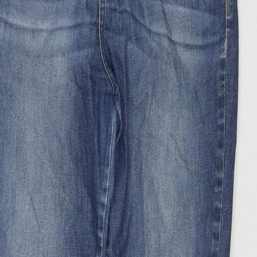 A Collection Womens Blue Cotton Skinny Jeans Size 14 L28 in Regular Zip