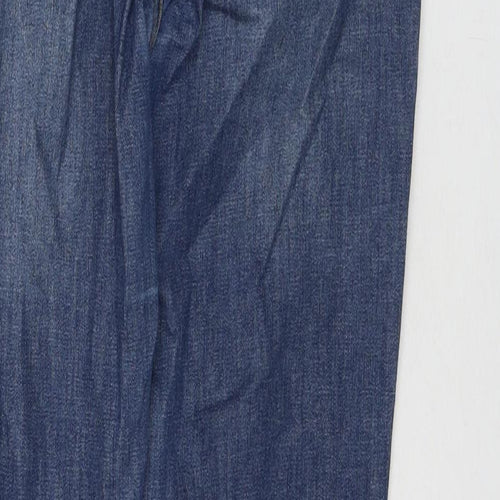 A Collection Womens Blue Cotton Skinny Jeans Size 14 L28 in Regular Zip