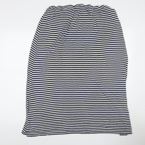 Joules Womens Blue Striped Viscose Maxi Skirt Size 16