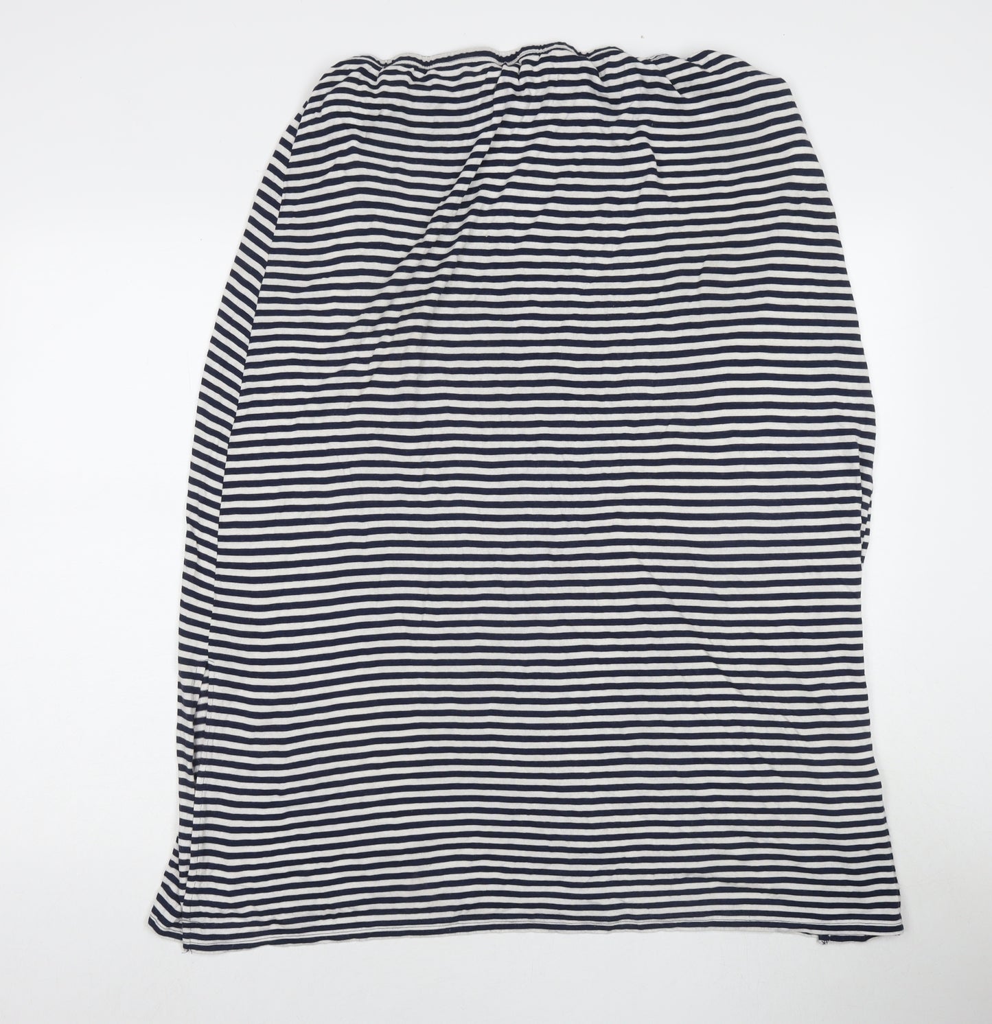 Joules Womens Blue Striped Viscose Maxi Skirt Size 16