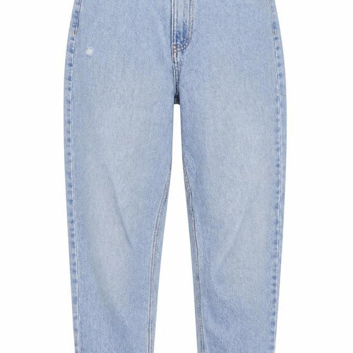 H&M Womens Blue Cotton Mom Jeans Size 8 L27 in Regular Zip