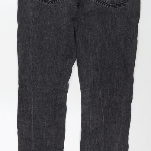 Marks and Spencer Womens Black Cotton Skinny Jeans Size 12 L29 in Regular Zip