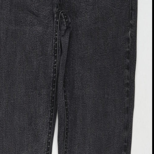 Marks and Spencer Womens Black Cotton Skinny Jeans Size 12 L29 in Regular Zip