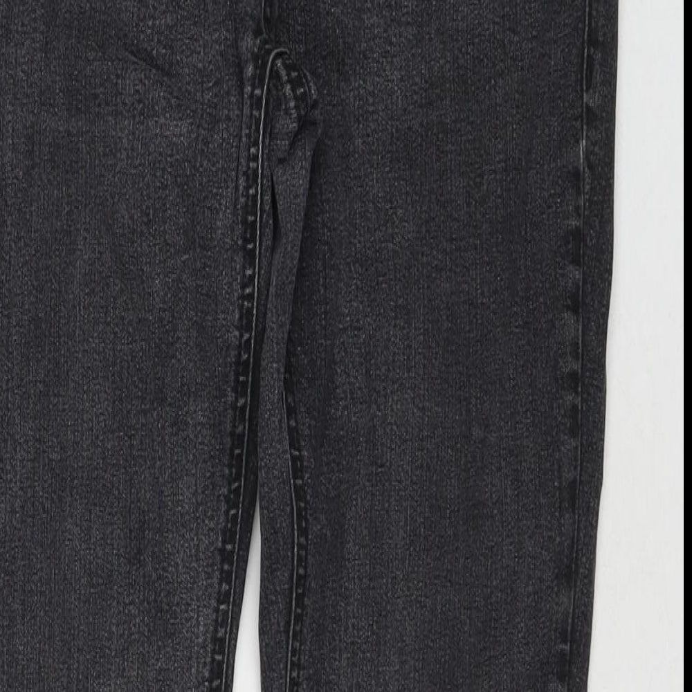 Marks and Spencer Womens Black Cotton Skinny Jeans Size 12 L29 in Regular Zip