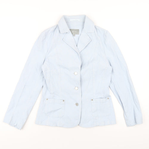 Per Una Womens Blue Jacket Size 10 Button