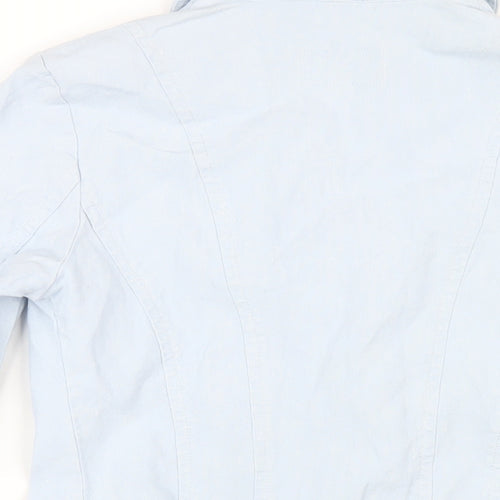 Per Una Womens Blue Jacket Size 10 Button