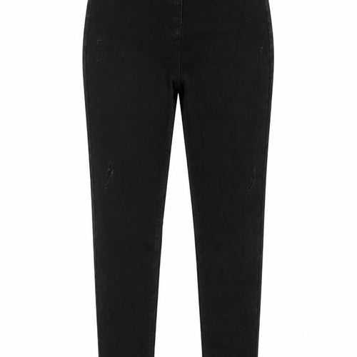 Matalan Girls Black Cotton Skinny Jeans Size 12 Years L25 in Regular Zip