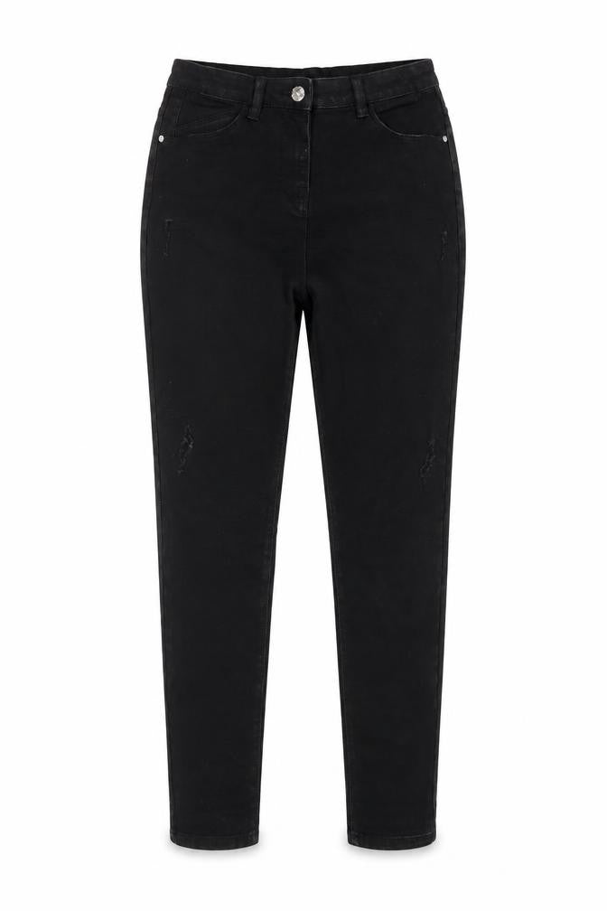 Matalan Girls Black Cotton Skinny Jeans Size 12 Years L25 in Regular Zip