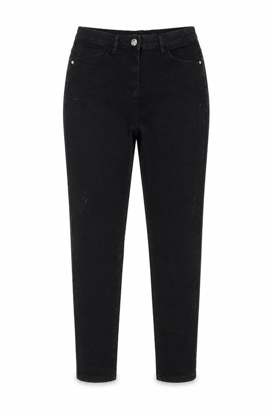 Matalan Girls Black Cotton Skinny Jeans Size 12 Years L25 in Regular Zip