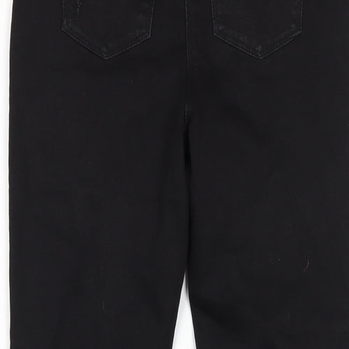 Matalan Girls Black Cotton Skinny Jeans Size 12 Years L25 in Regular Zip