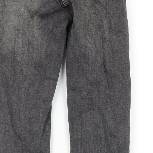 Denim & Co. Womens Grey Cotton Skinny Jeans Size 10 L28 in Regular Zip