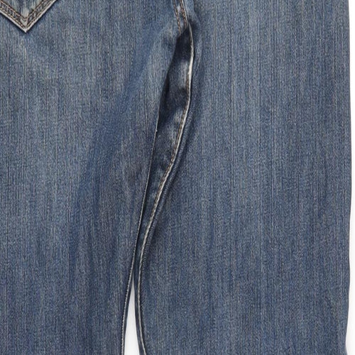Levi's Mens Blue Cotton Straight Jeans Size 36 in L32 in Regular Button