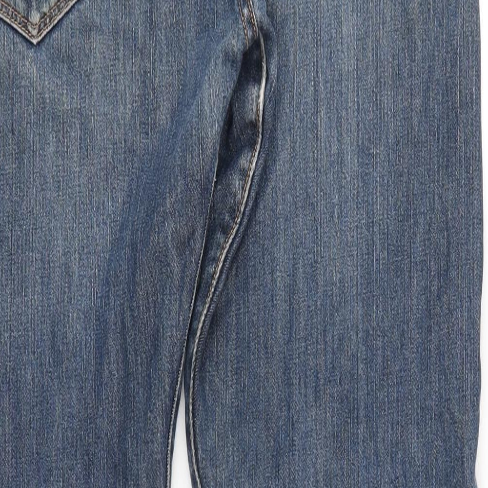 Levi's Mens Blue Cotton Straight Jeans Size 36 in L32 in Regular Button