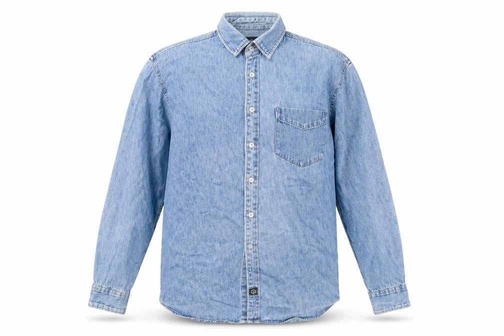 Hawkshead Mens Blue Cotton Button-Up Size M Collared Button