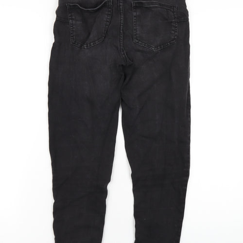 New Look Womens Black Cotton Skinny Jeans Size 8 L27 in Regular Zip