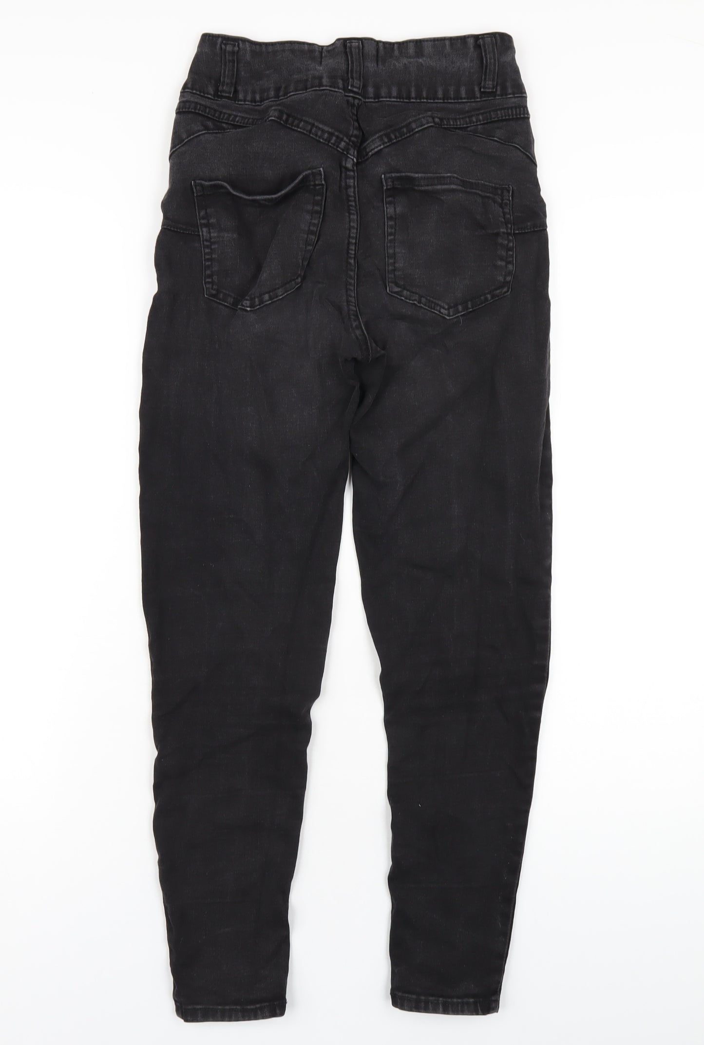 New Look Womens Black Cotton Skinny Jeans Size 8 L27 in Regular Zip