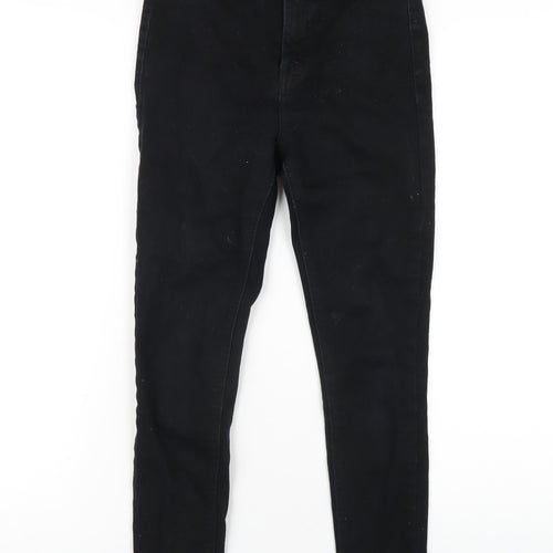 New Look Womens Black Cotton Skinny Jeans Size 8 L24 in Regular Zip