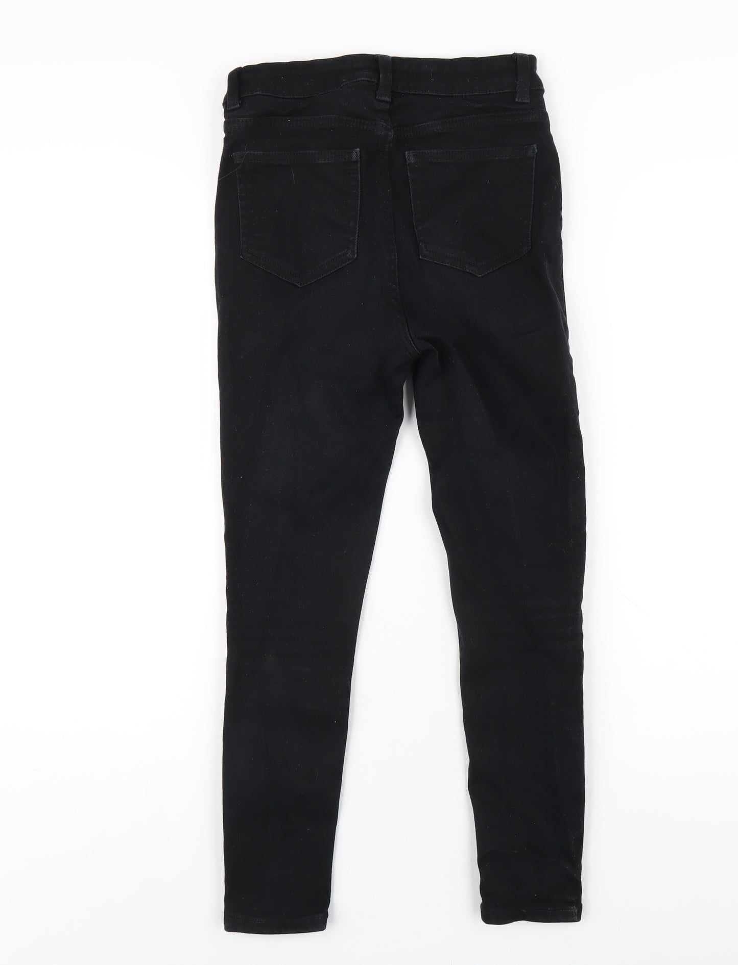 New Look Womens Black Cotton Skinny Jeans Size 8 L24 in Regular Zip