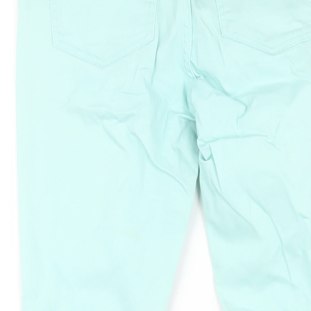 Mint Velvet Womens Green Cotton Skinny Jeans Size 12 L28 in Regular Zip