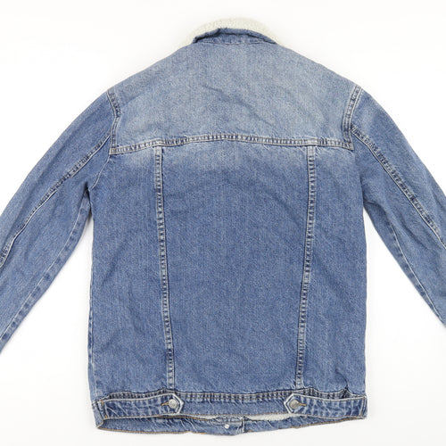 Stradivarius Womens Blue Jacket Size S Button