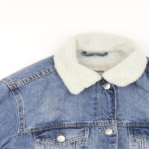 Stradivarius Womens Blue Jacket Size S Button